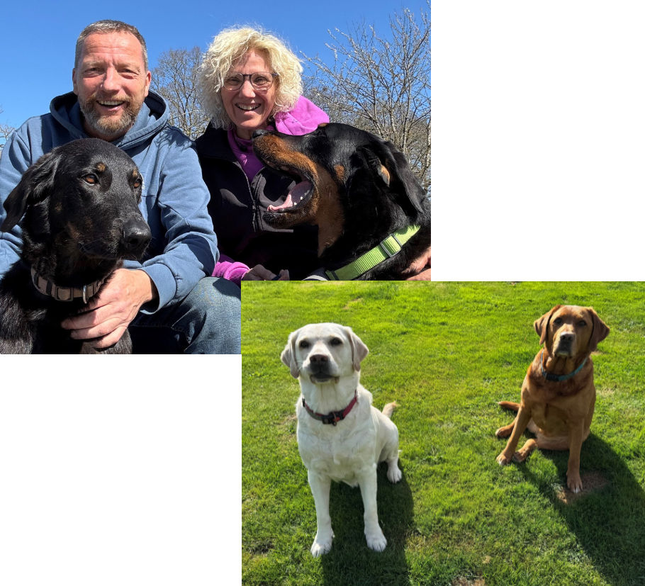 Anja u. Lars mit (von links) Bisou, Padmé, Ella und Ruby (85 x 55 mm) (1080 x 1080 px)